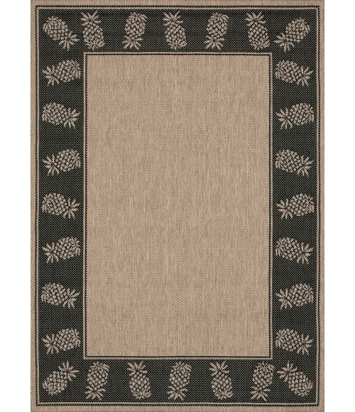 Couristan Recife Tropics Long Runner Cocoa/Black Area Rug