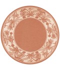 Couristan Recife Island Retreat 9' Round Terra Cotta/Natural Area Rug