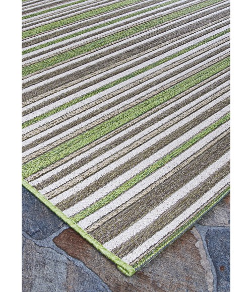 Couristan Cape Brockton 8' Runner Hunter Green/Brown Area Rug