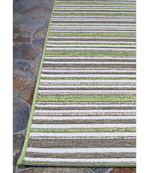 Couristan Cape Brockton 8' Runner Hunter Green/Brown Area Rug