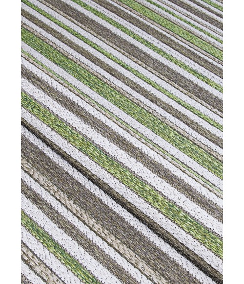 Couristan Cape Brockton 8' Runner Hunter Green/Brown Area Rug
