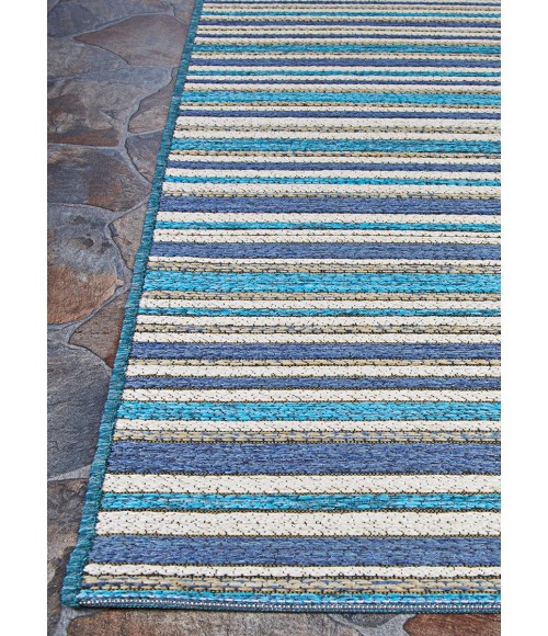 Couristan Cape Brockton 2' x 4' Cobalt/Teal Area Rug