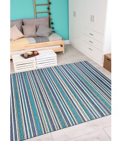 Couristan Cape Brockton Cobalt/Teal Area Rug 6 ft. 6 in. X 9 ft. 6 in. Rectangle