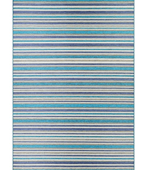 Couristan Cape Brockton 2' x 4' Cobalt/Teal Area Rug