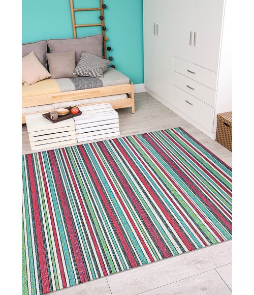 Couristan Cape Brockton 8' Runner Purple/Multi Area Rug