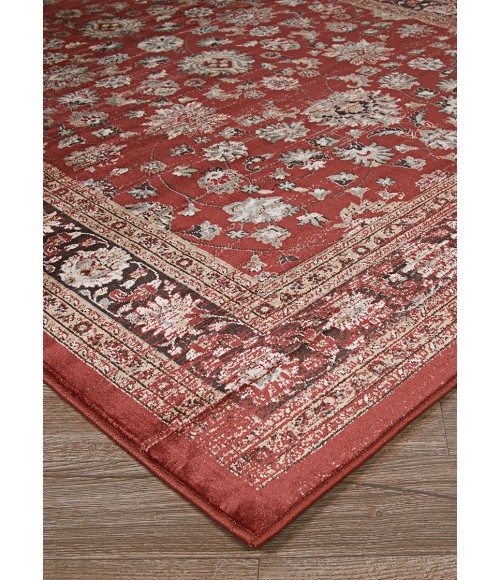 Couristan Zahara Farahan Amulet 5' x 8' Red/Black/Oatmeal Area Rug