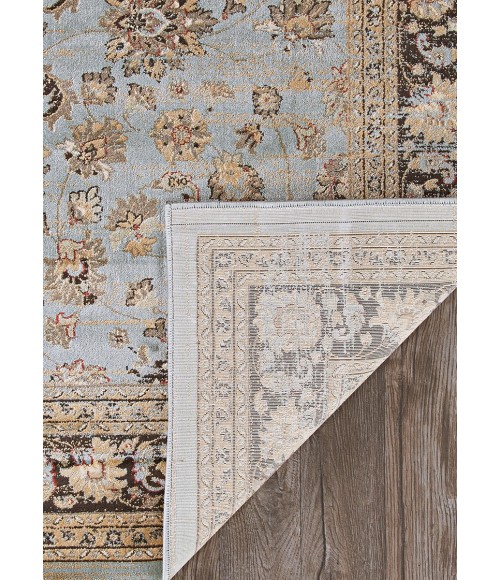 Couristan Zahara Farahan Amulet Extra Large Light Blue/Black Area Rug