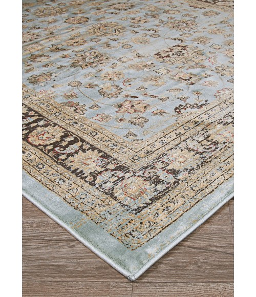 Couristan Zahara Farahan Amulet Extra Large Light Blue/Black Area Rug