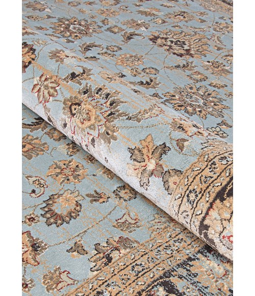 Couristan Zahara Farahan Amulet Extra Large Light Blue/Black Area Rug