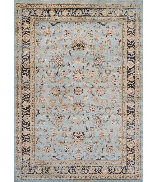 Couristan Zahara Farahan Amulet Extra Large Light Blue/Black Area Rug
