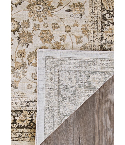 Couristan Zahara Farahan Amulet 5' x 8' Oatmeal/Black Area Rug
