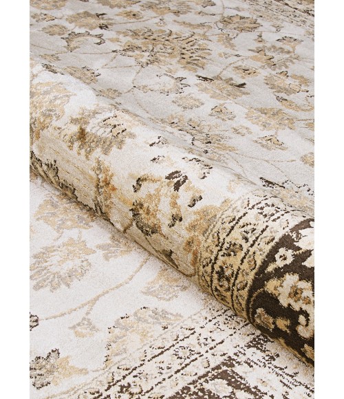 Couristan Zahara Farahan Amulet 5' x 8' Oatmeal/Black Area Rug