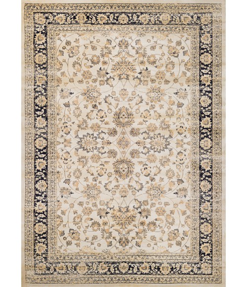 Couristan Zahara Farahan Amulet 5' x 8' Oatmeal/Black Area Rug
