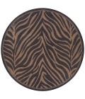 Recife Area Rug Couristan Recife Zebra 8' x 11' Black/Cocoa Area Rug