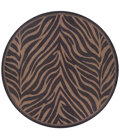 Recife Area Rug Couristan Recife Zebra 8' x 11' Black/Cocoa Area Rug