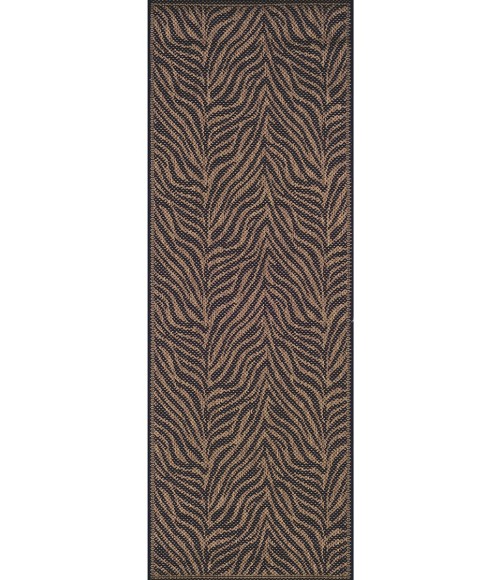 Recife Area Rug Couristan Recife Zebra 8' x 11' Black/Cocoa Area Rug
