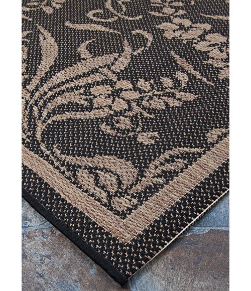 Recife Area Rug Couristan Recife Garden Cottage Long Runner Black/Cocoa Area Rug