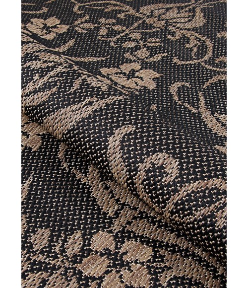 Recife Area Rug Couristan Recife Garden Cottage Long Runner Black/Cocoa Area Rug