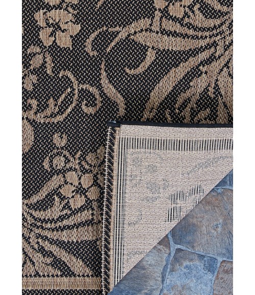 Recife Area Rug Couristan Recife Garden Cottage Long Runner Black/Cocoa Area Rug