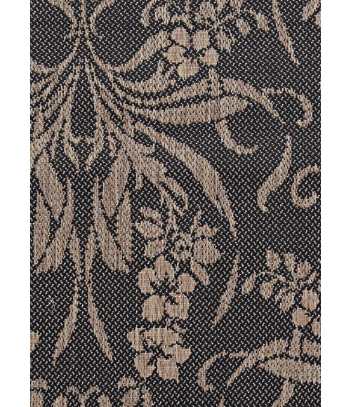 Recife Area Rug Couristan Recife Garden Cottage Long Runner Black/Cocoa Area Rug