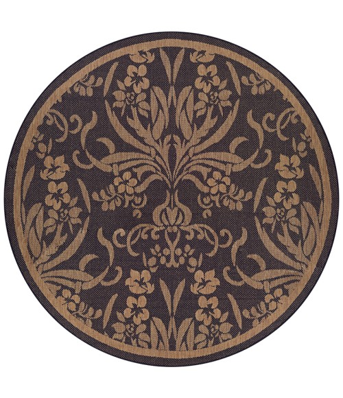 Recife Area Rug Couristan Recife Garden Cottage Long Runner Black/Cocoa Area Rug