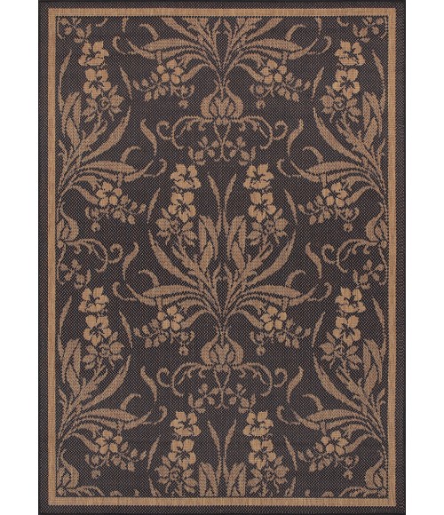 Recife Area Rug Couristan Recife Garden Cottage Long Runner Black/Cocoa Area Rug