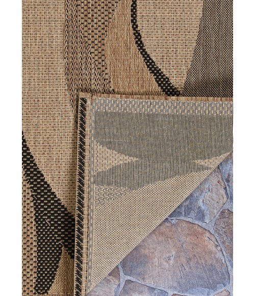 Recife Area Rug Couristan Recife Seagrass 6' x 9' Natural/Black Area Rug