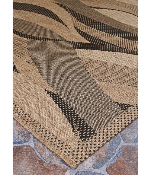 Couristan Recife Seagrass 8' x 11' Natural/Black Area Rug