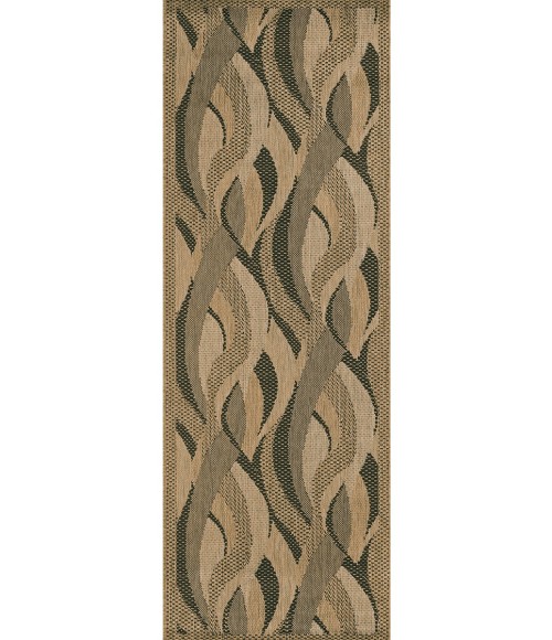 Couristan Recife Seagrass Square Natural/Black Area Rug