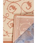 Couristan Recife Veranda 8' Runner Natural/Terra Cotta Area Rug