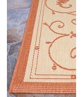 Couristan Recife Veranda 8' Runner Natural/Terra Cotta Area Rug
