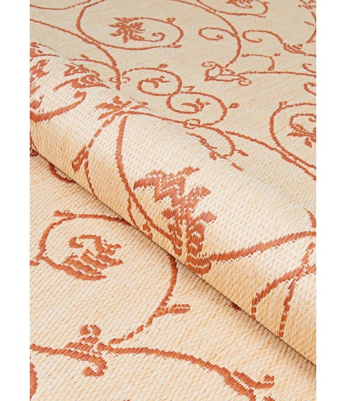 Couristan Recife Veranda 8' Runner Natural/Terra Cotta Area Rug