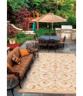 Couristan Recife Veranda 8' Runner Natural/Terra Cotta Area Rug