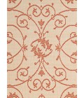 Couristan Recife Veranda 8' Runner Natural/Terra Cotta Area Rug