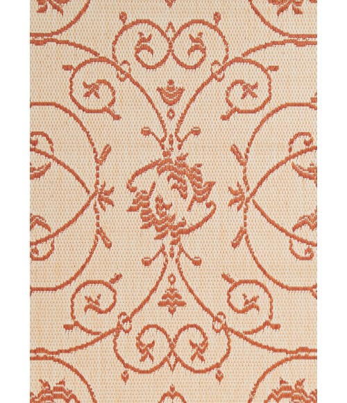 Couristan Recife Veranda Square Natural/Terra Cotta Area Rug