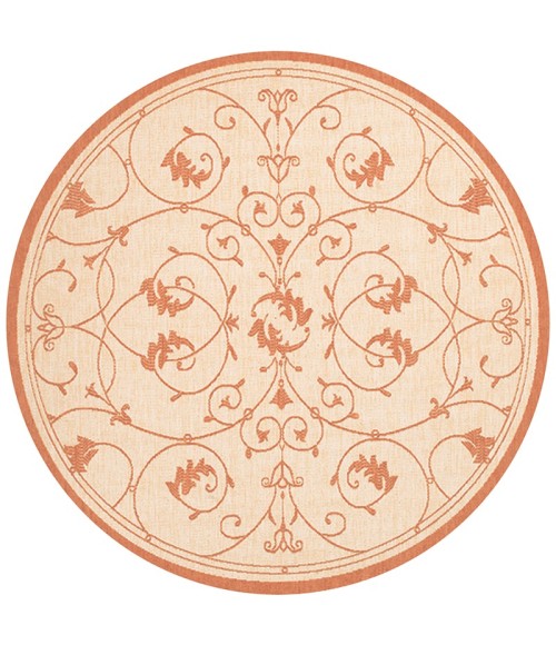 Couristan Recife Veranda Square Natural/Terra Cotta Area Rug