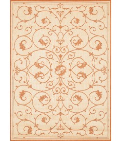 Couristan Recife Veranda Natural/Terracot Area Rug 8 ft. 6 in. X 8 ft. 6 in. Square