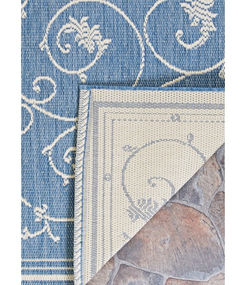 Couristan Recife Veranda Extra Large Champagne/Blue Area Rug