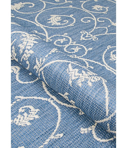 Couristan Recife Veranda Extra Large Champagne/Blue Area Rug
