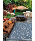 Couristan Recife Veranda 6' x 9' Champagne/Blue Area Rug