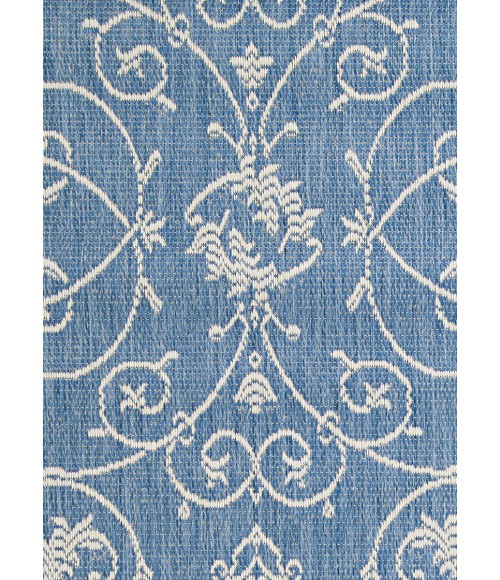 Couristan Recife Veranda 5' x 8' Champagne/Blue Area Rug