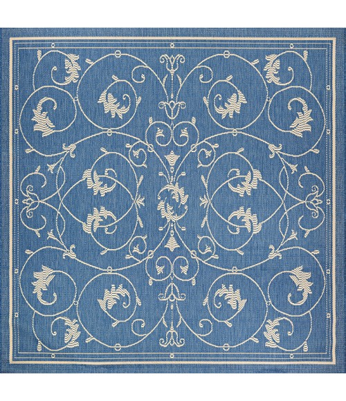 Couristan Recife Veranda Extra Large Champagne/Blue Area Rug