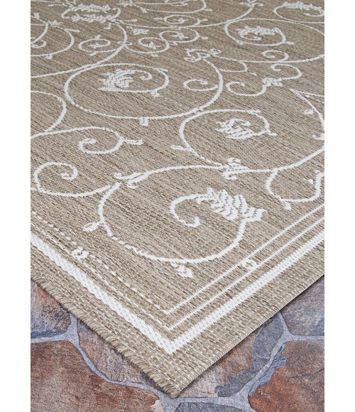 Couristan Recife Veranda 4' x 6' Champagne/Taupe Area Rug