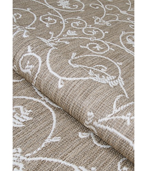 Couristan Recife Veranda 4' x 6' Champagne/Taupe Area Rug