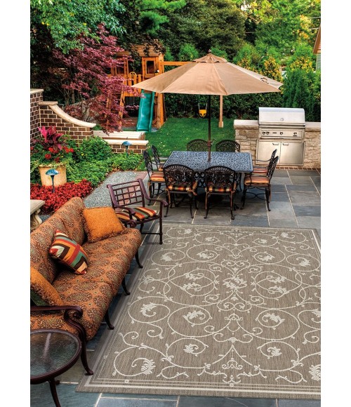 Couristan Recife Veranda 4' x 6' Champagne/Taupe Area Rug