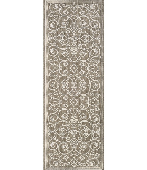 Couristan Recife Veranda Long Runner Champagne/Taupe Area Rug