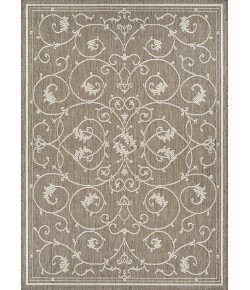 Couristan Recife Veranda Champ/Taupe Area Rug 7 ft. 6 in. X 7 ft. 6 in. Round
