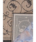 Couristan Recife Veranda 8' x 11' Cocoa/Black Area Rug