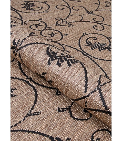 Couristan Recife Veranda Square Cocoa/Black Area Rug