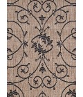 Couristan Recife Veranda Square Cocoa/Black Area Rug